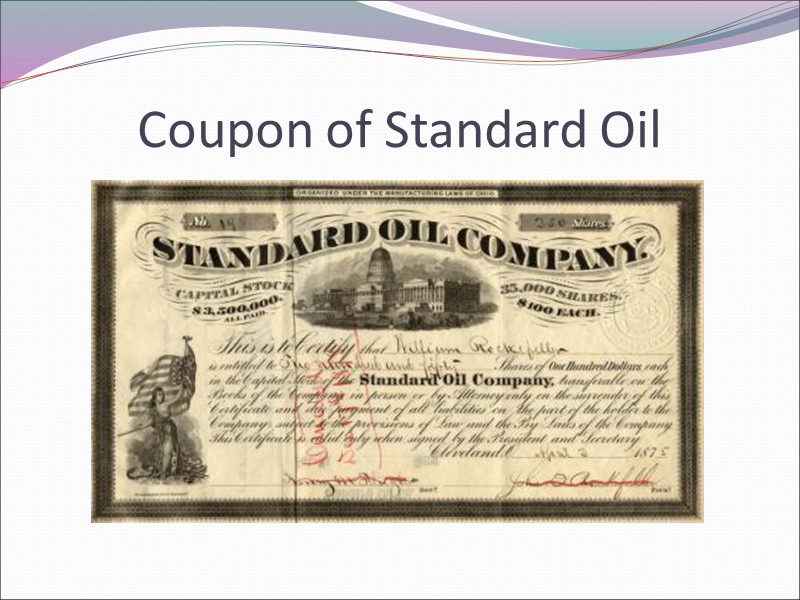 Coupon of Standard Oil